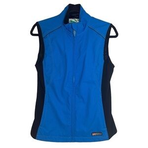 Ansai 7.4 Volt Battery Power Cycling Vest Mobile Warming Zip Up Athletic Blue